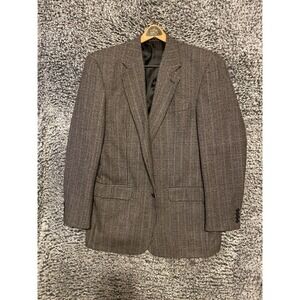 Alan Flusser Blazer LambsWool Cashmere Blazer Sports Coat Suit Jacket 42 L Plaid